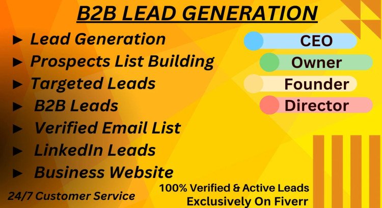 I will do top tier b2b lead generation, email list for any industry