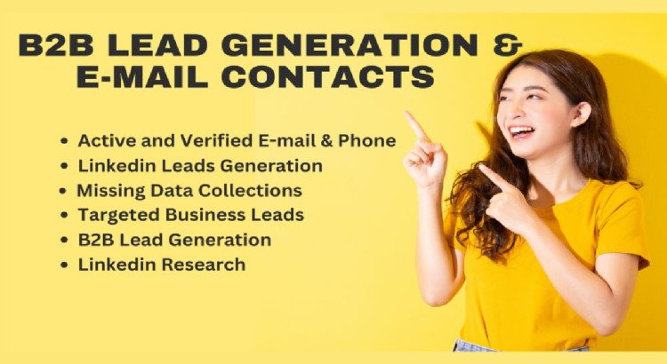 I will provide b2b lead generation, linkedin lead, email leads, and lead list building.