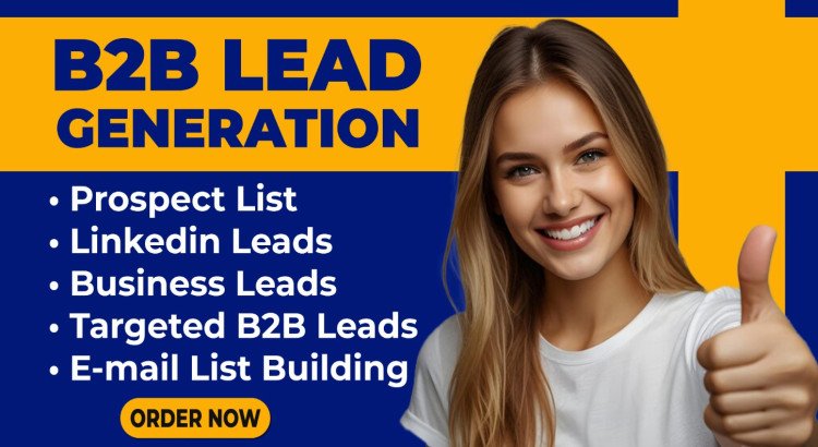 I will provide b2b lead generation.prospect list, linkedin leads and list building.