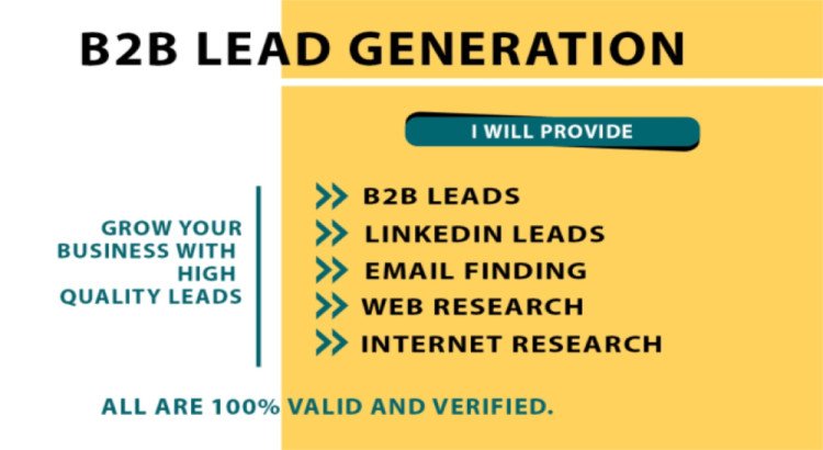 I will provide linkedin sales navigator b2b lead generation email list building lead gen.