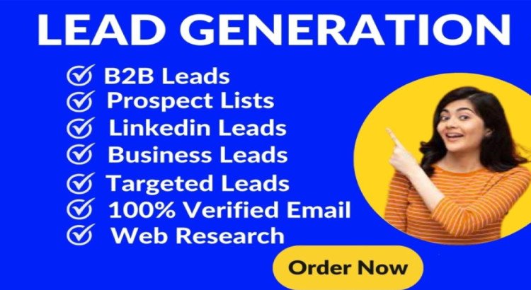 I will provide b2b lead generation, linkedin business leads, prospect email and lead lists.