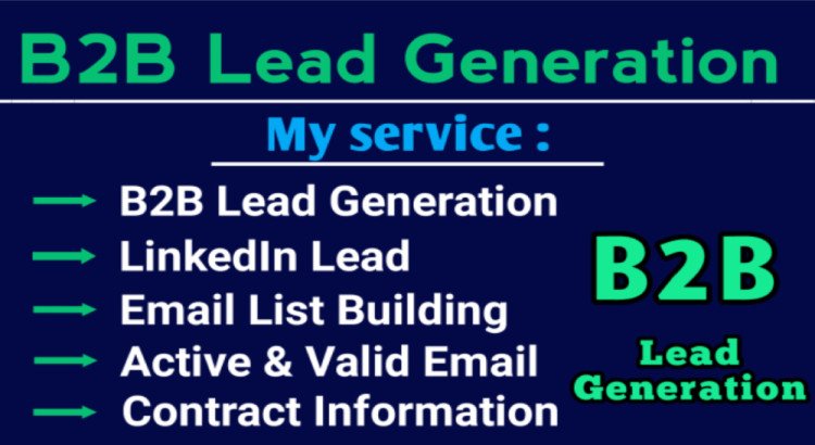 I will provide data enrichment, b2b lead generation, email list building, by using linkedin.