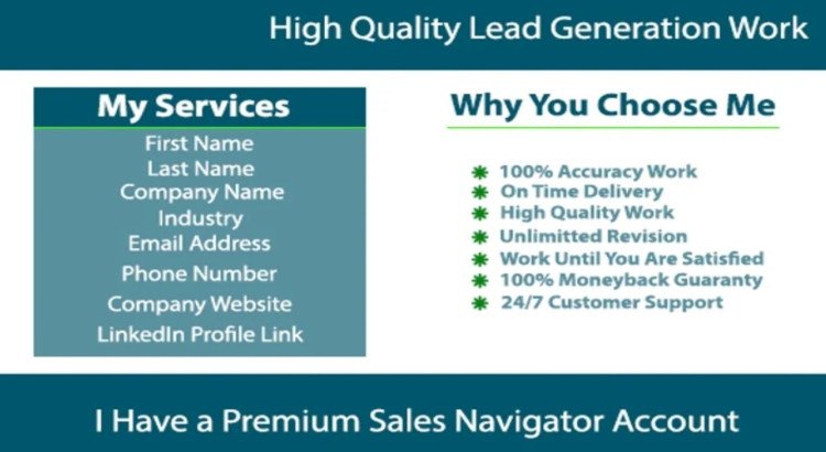 I will provide b2b lead generation.