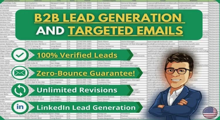 I will help you by providing targeted B2B leads only for $2 hours.