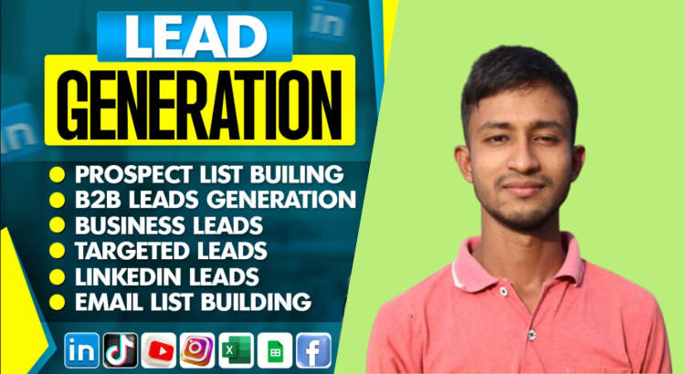 I will find leads, prospect email list, linkedin lead generation