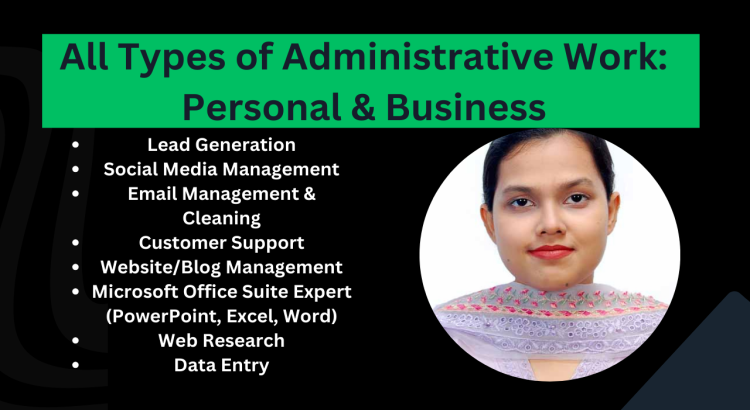 I will help you by providing personal administrative virtual assistant only for $2 hours.