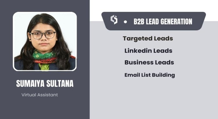 I will help you with targeted B2B lead generation, business leads and prospect list development.
