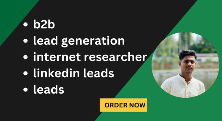 I will help you by providing b2b lead generation, LinkedIn leads  prospect list only for $2 hours.