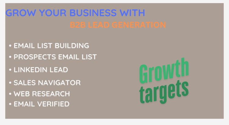 I will do b2b lead generation and email list building