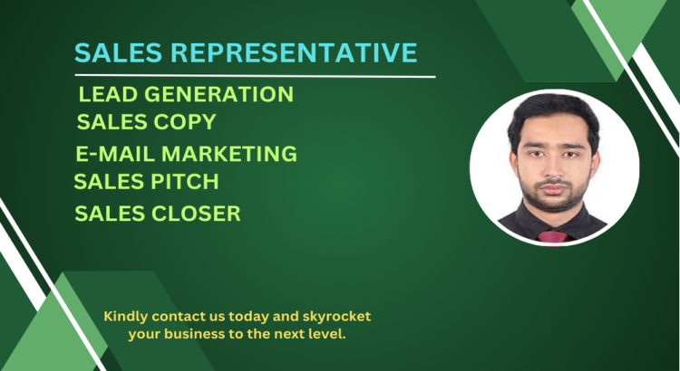 I will be your sales closer, virtual assistance, B2B lead generation, and expert sales support.