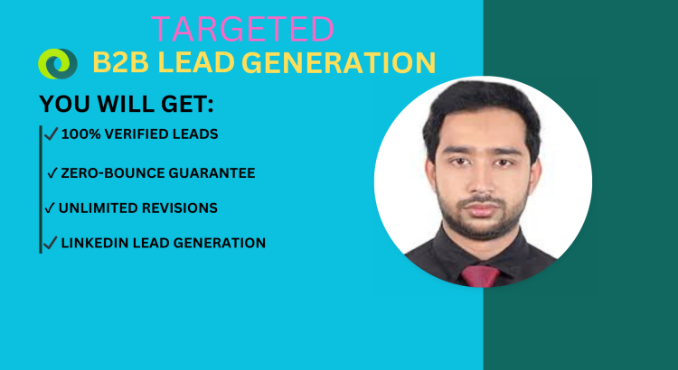 I will deliver lead generation, specialized B2B leads, business contacts, and LinkedIn leads.
