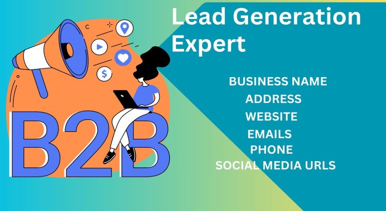 I will b2b lead generation, linkedin leads, business leads, and email list building