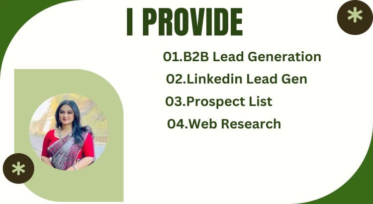 I specialize in providing LinkedIn B2B lead generation and data gathering services.