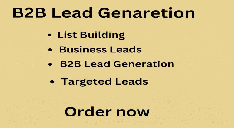 I specialize in B2B lead generation, targeted business leads, and email list building.