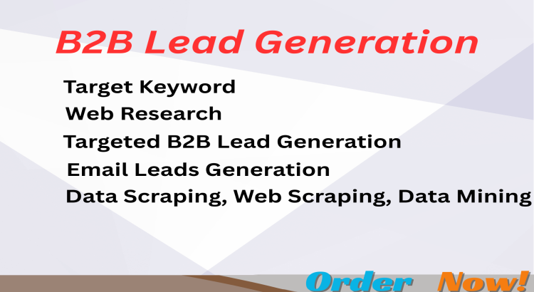 I will do direct phone number and email contact list building and b2b lead generation