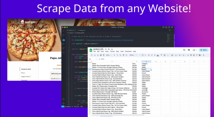 I will extract data from any website and export to spreadsheet
