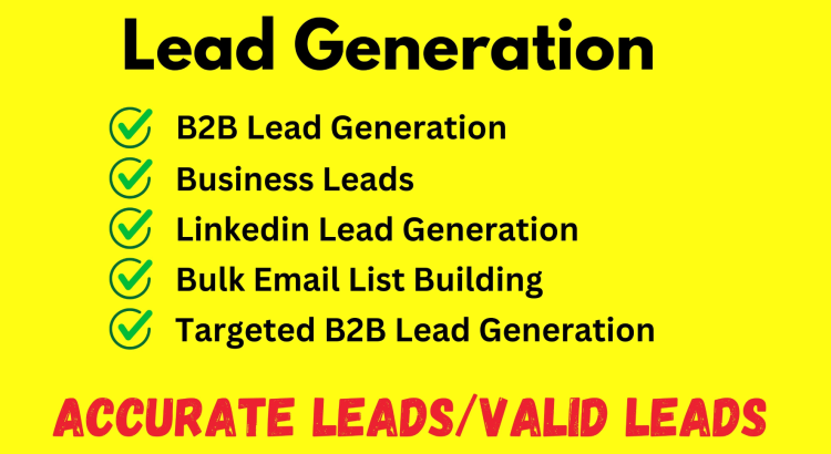 I will do targeted b2b lead generation, linkedin lead, quality bulk email list building
