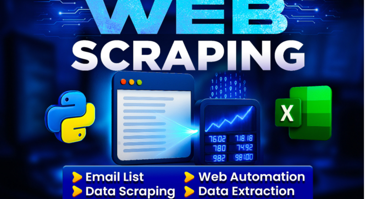 I will web scraping, create email lists, data extraction, python