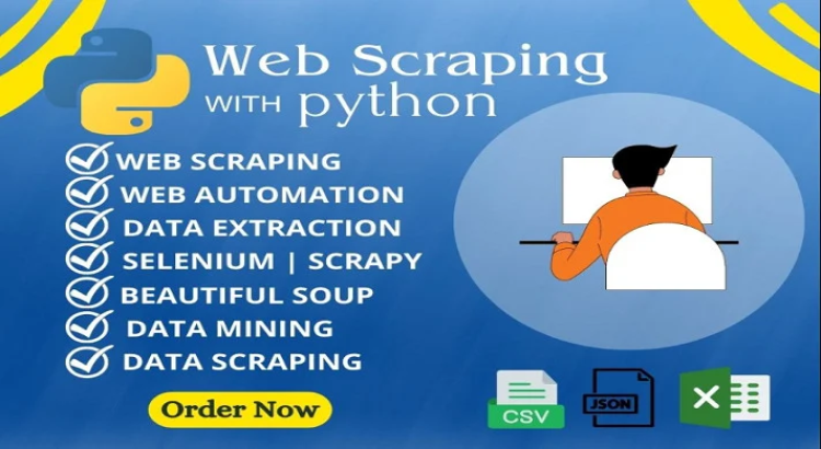 I will do web scraping, web scraper for python, data mining, data extraction