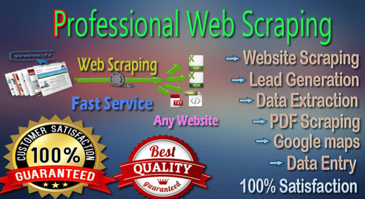 I will do perfect web scraping, data scraping, data entry from any website