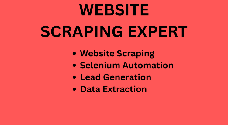 I will deliver accurate web scraping, data extraction, and Selenium automation solutions
