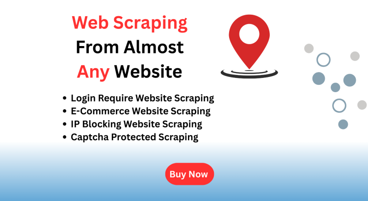 I will do web scraping data mining data extraction for any website.