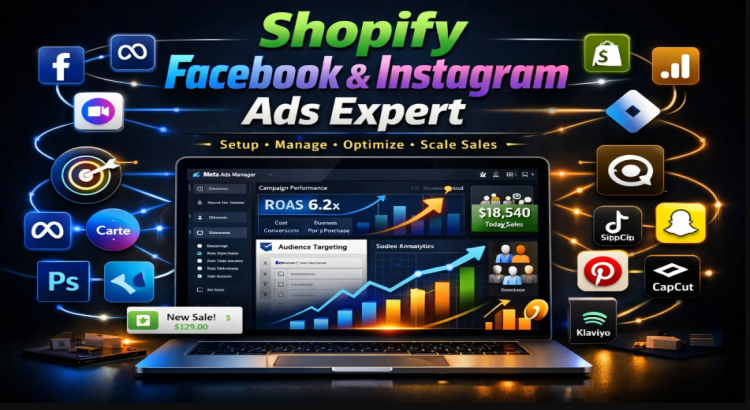 I will setup manage shopify facebook ads campaigns, instagram ads fb advertising